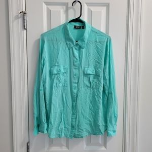 A.N.A mint green button down PXL shirt